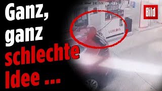 Wenn du vergisst den Zapfhahn nachm Tanken aus dem Auto zu ziehen und losfährst  😱 [upl. by Gnek98]