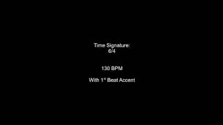 Metronome 64 130BPM w 1st Beat Accent [upl. by Annonyw]