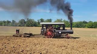 8 12 x10 Frick traction engine plowing [upl. by Enomor]