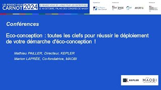 RDV Carnot 2024  Ecoconception [upl. by Suhsoj778]