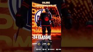 All Edmonton Oilers uniforms in NHL 25 nhl25 shorts nhljersey edmontonoilers [upl. by Chicoine]