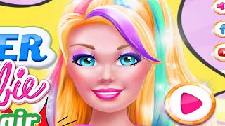 Super Barbie Hair And Makeup  Barbie Games For Girls [upl. by Mun]