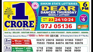 🔴Dear Lottery Result Today 6PM 241024  Lottery Sambad Pdf Aaj Ka [upl. by Mohn]