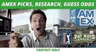 2024 American Express Picks Research Course Preview Guess The Odds  Fantasy Golf Picks Bets [upl. by Hannon810]