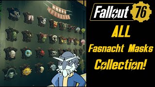 ALL Fasnacht Masks Collection  Fallout 76 [upl. by Sherburn]