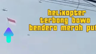 Helikopter bawa bendera indonesia di langit jakarta di acara HUT TNI ke 79 [upl. by Aicrop]