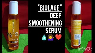 Biolage Deep Smoothening Serum🧴💁‍♀️💐❤️Product Review❤️ protect hairs from damage😊 [upl. by Yelsew80]