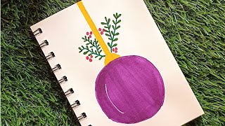 Beautiful Christmas Ornament Drawing Tutorial 🌟  Easy Christmas Drawing Ideas [upl. by Kecaj]