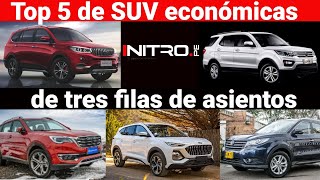 ¡Las 5 SUV más económicas de tres filas de asientos en Perú [upl. by Eniamraj875]