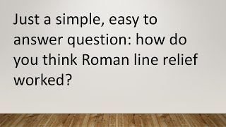 How did Roman line relief work  an introduction [upl. by Siloum]