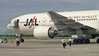 Takeoff only by one engine JAL Boeing 777 pilot training  JALパイロット訓練  下地島空港・立入禁止区域 [upl. by Yartnoed]