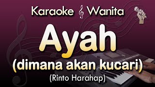 AYAH Karaoke  RINTO HARAHAP  Nada Wanita [upl. by Imoan]