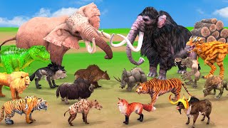 Woolly Mammoth Vs Elephant Fight Prehistoric Mammals VS Modern Mammals Animal Revolt Battle [upl. by Servetnick]