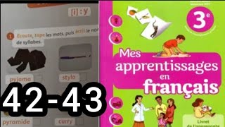 mes apprentissages en français 3 Ap page 42 43 le son  i  y [upl. by Magdalene]