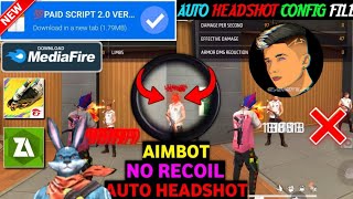 Free Fire Auto Headshot Config File🎯🌠 Macro Aimbot  No Recoil Regedit ‼️ Antiban VIP Script [upl. by Kilah237]