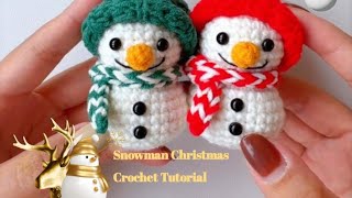 Craft Your Dream Snowman A StepbyStep Crochet Tutorial ⛄️ [upl. by Neened]