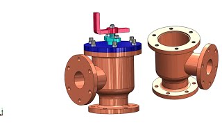 solidworks feed check valve body part 1 [upl. by Yorgo]