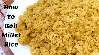 मिलेट पकाने का सही तरीका  How to Boil Millet Rice  How to Cook Millet Perfectly  Foxtail Millet [upl. by Marler]