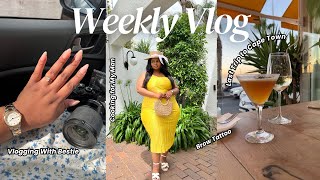 Weekly Vlog  Brow Tattoo Last Work Trip To Cape Town Cooking Class amp Making Chrismas Content [upl. by Adlesirc]