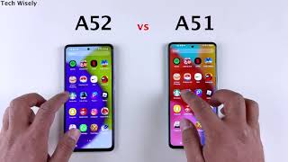 SAMSUNG A52 vs A51 SPEED TEST 20 [upl. by Ahsyle]