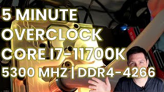 5 Minute Overclock Core i711700K to 5300 MHz [upl. by Simons]