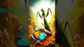 Mantis vs with insectshorts ytshorts mantis butterfly lion cat scorpionblizzard [upl. by Thisbe]