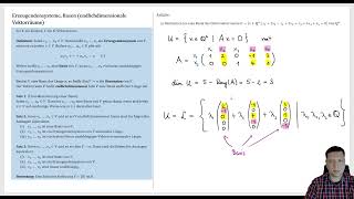 Basis Erzeugendensystem Beispielaufgabe [upl. by Suoivatnod]