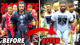 UPGRADING THE BLOODLINE CUSTOM WWE FIGURE TUTORIAL [upl. by Etteraj]