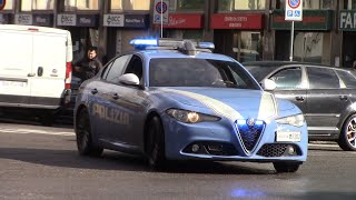 CARABINIERI IN SIRENA  ALFA TONALE POLIZIA DI STATO IN SIRENA Milano [upl. by Areht]