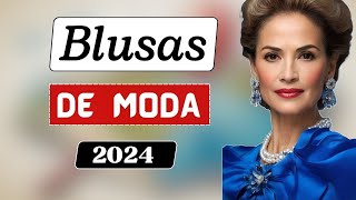 👚 BLUSAS de Moda 2024  NUEVOS DISEÑOS ELEGANTES Y BONITOS [upl. by Enitsirc]