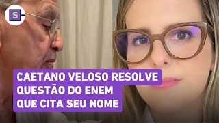 Caetano Veloso comenta e resolve questão do Enem que cita seu nome Maravilha [upl. by Enedan716]