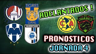 😱💣 PRONOSTICOS JORNADA 4 CLAUSURA 2024 LIGA MX  Quiniela Futbol Mexicano PARTIDOS ADELANTADOS ❌ ✅ [upl. by Noslrac]