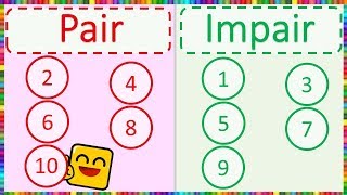 Les nombres pairs et impairs [upl. by Rafat]