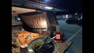 Overnight Walmart Truck Camping With Heated Blanket [upl. by Dyann758]