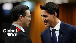 Chaos erupts in House of Commons as Trudeau Poilievre exchange personal attacks [upl. by Natsyrk]