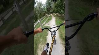 Pt 6 Bmx bike VS pump track🔥 bmx mountsinbike mtblife mountainbiking ridebmx pumptrack [upl. by Bast24]