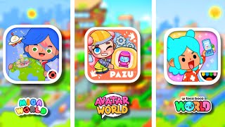 MIGA WORLD VS AVATAR WORLD VS TOCA BOCA WORLD  MIGA  PAZU  TOCA BOCA [upl. by Rossing]