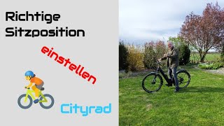 Cityrad Fischer Cita 80i Sitzposition einstellen am Tiefeinsteiger ebikecitybike [upl. by Pussej]