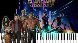 Guardians Of The Galaxy  Main Theme Song Piano Version  MIDI [upl. by Errol]