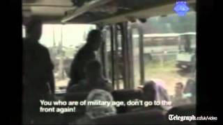 Mladic addresses Bosnian Muslims in 1995 video [upl. by Hajidahk]