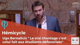 Le vrai chantage c’est celui fait aux étudiants les plus défavorisés  Ugo Bernalicis [upl. by Tirb]