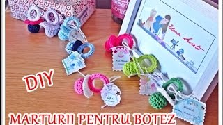 Suzetă Croșetată Marturii pentru botez diy [upl. by Nerb]