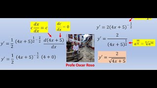 Derivada de potencia de una función 5 de por fórmula [upl. by Icak]