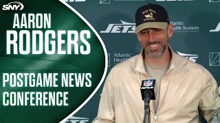 Aaron Rodgers on first Jets win of the season It feels great  SNY [upl. by Jessamine]