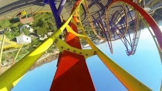 Nitro Roller Coaster POV Adlabs Imagica BampM Floorless Coaster [upl. by Maxwell]