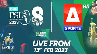 quotSab Sitaray Hamarayquot Watch HBL PSL 8 LIVE from 13th Feb 2023 on A Sports HD [upl. by Aigneis]