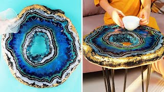 Epoxy resin projects with unique designs  DIY Epoxy resin crafts [upl. by Enelra]