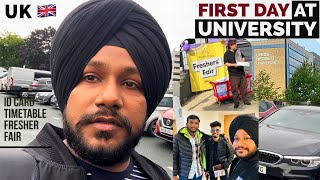 First day in University  Leeds Beckett university  UK Student visa vlog  ID card and timetable [upl. by Josi]