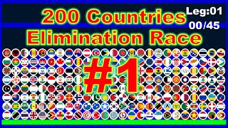 200 Countries Elimination Marble Race 1 in Algodoo  Marble Factory [upl. by Nuriel]