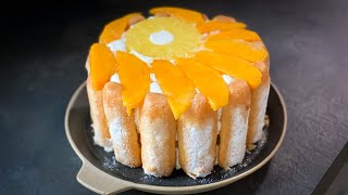 RECETTE CHARLOTTE MANGUE ANANAS FACILE 6 INGREDIENTS [upl. by Eeneg]